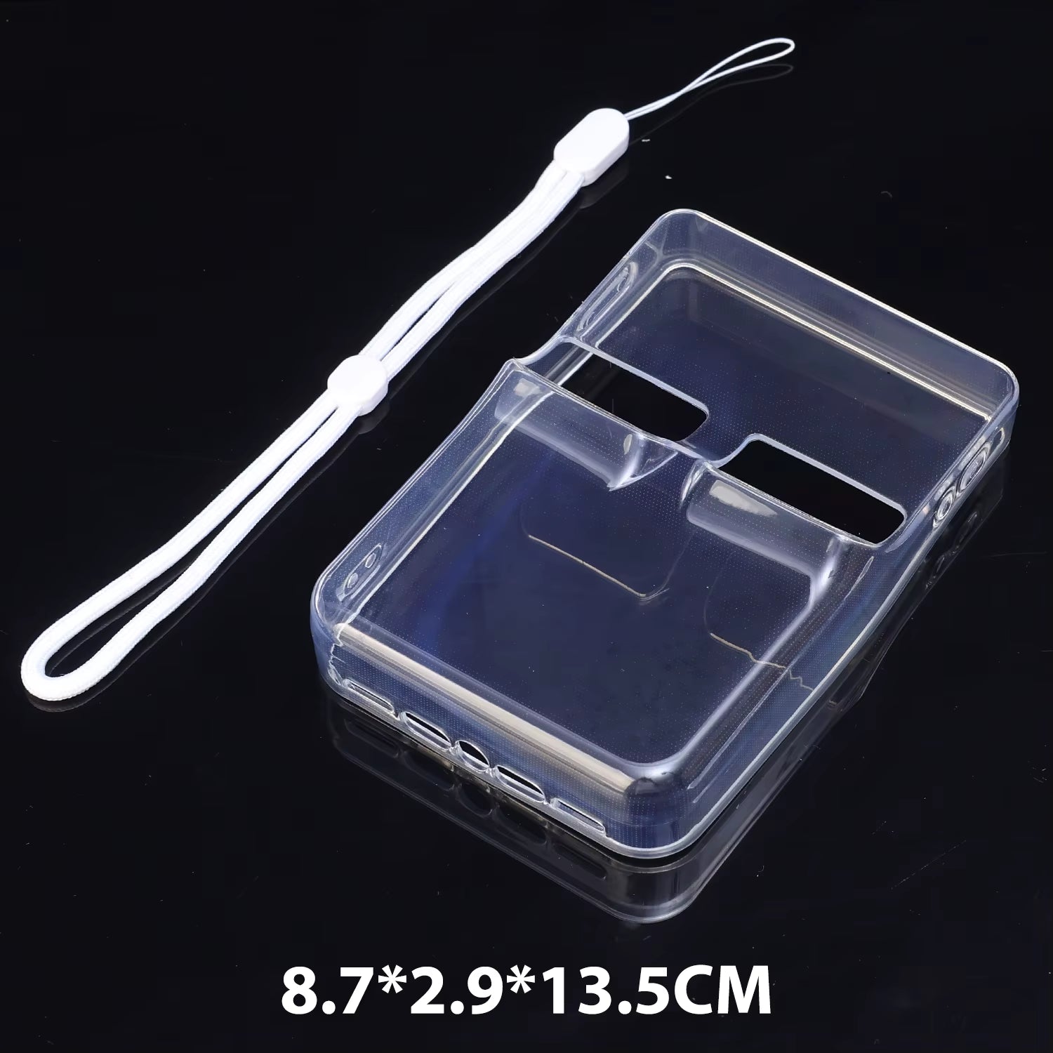 Transparent Protective Case for R36S Anti-Scratch Shockproof Handheld Game Console Holder Cases with Tempered Screen Protectors